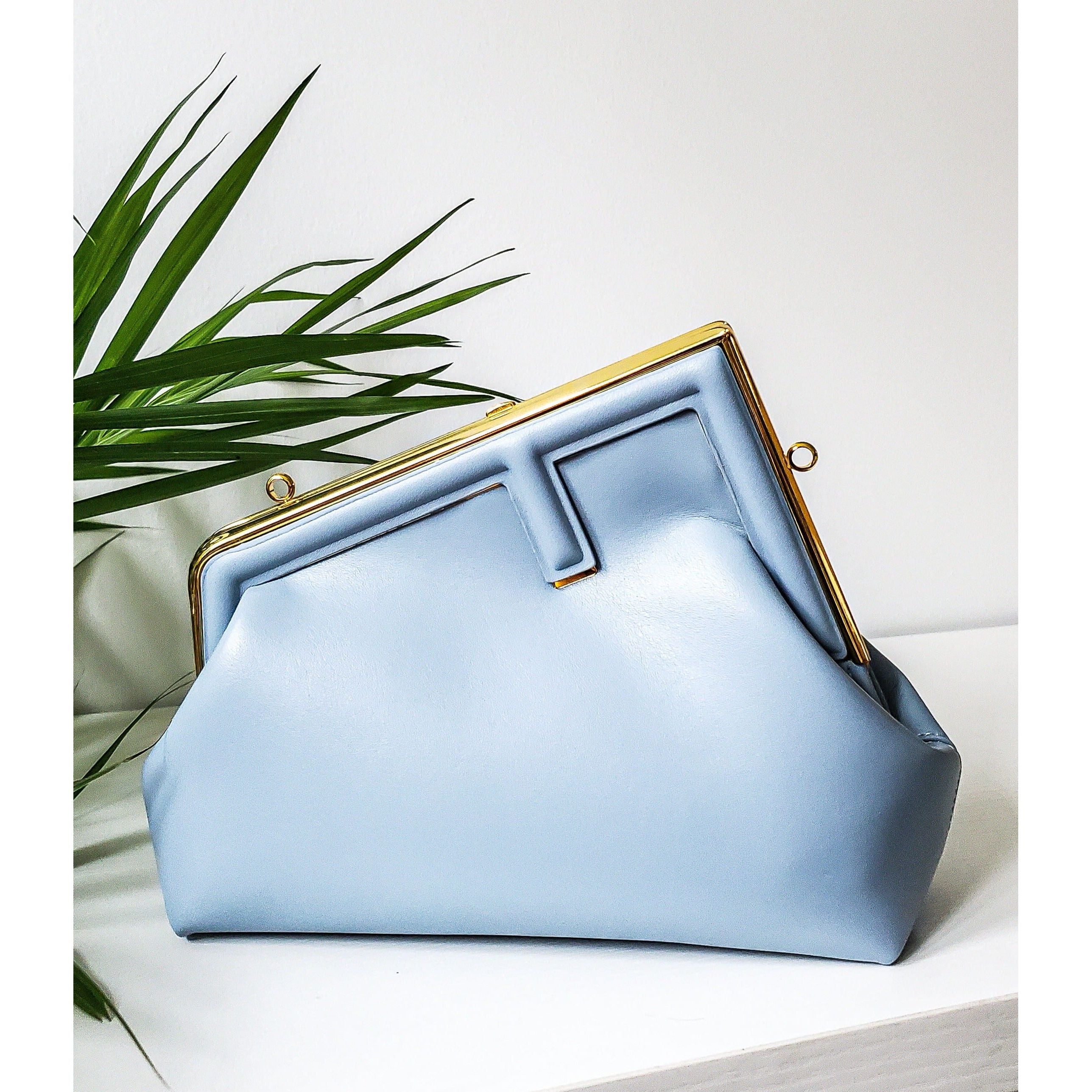 Trapezoid F Clutch Handbag