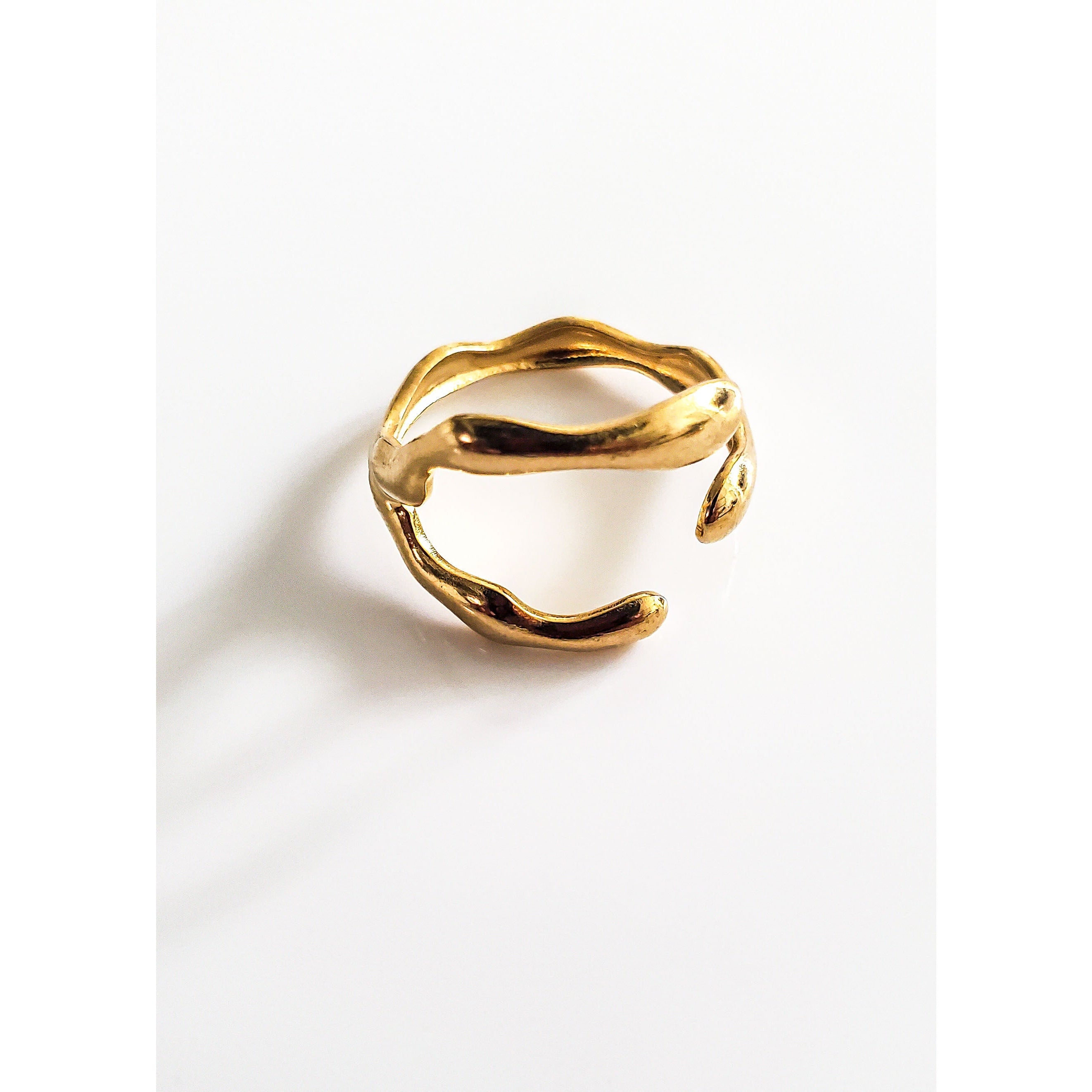 Irregular 18K Liquid Gold Melt Rings