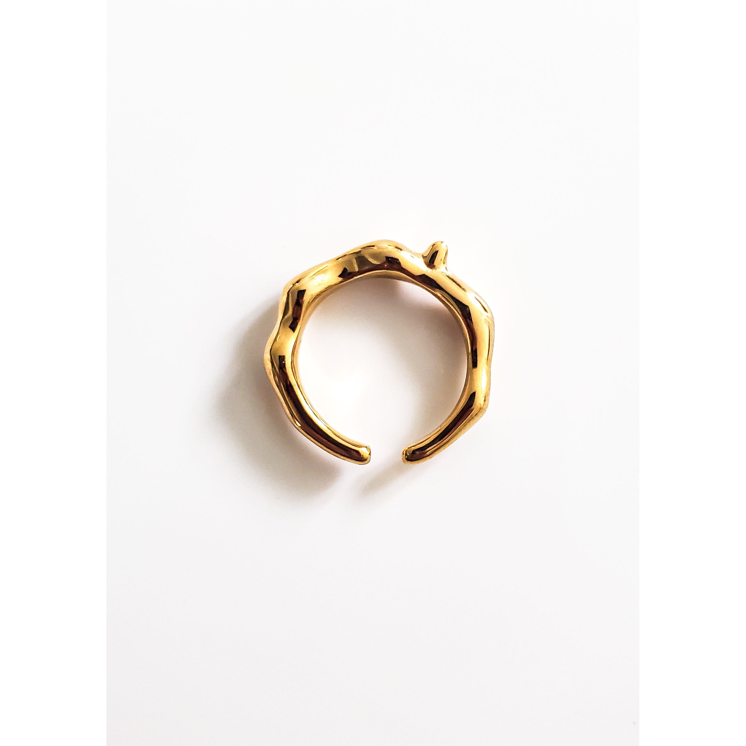 Irregular 18K Liquid Gold Melt Rings