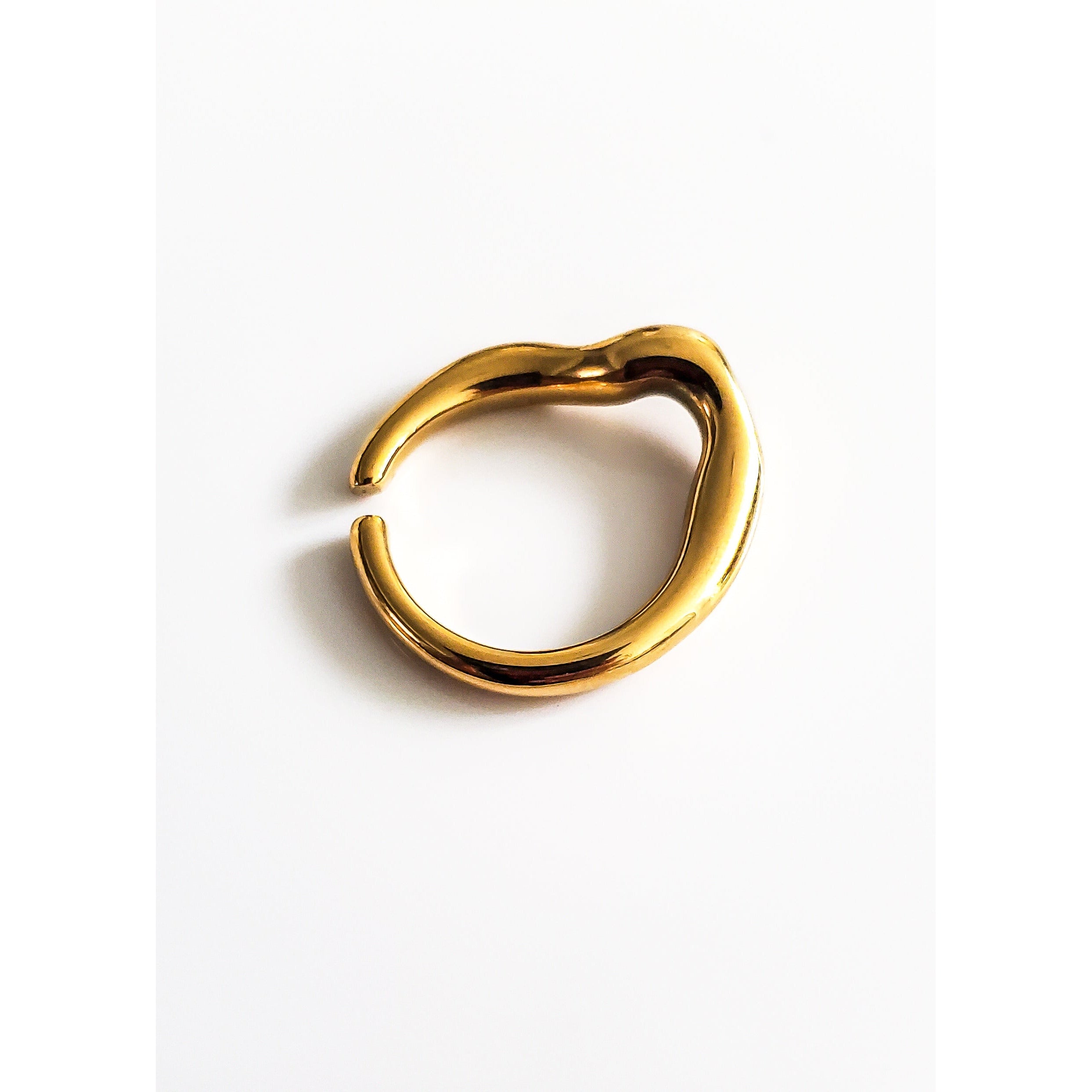 Irregular 18K Liquid Gold Melt Rings