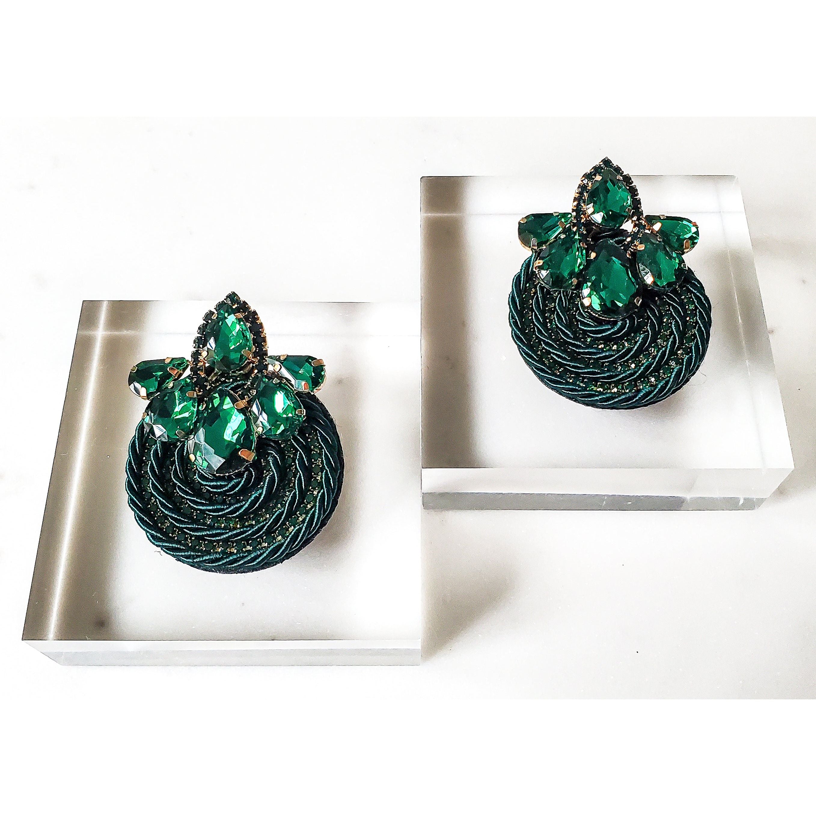 Iris Rope & Crystal Drop Earrings