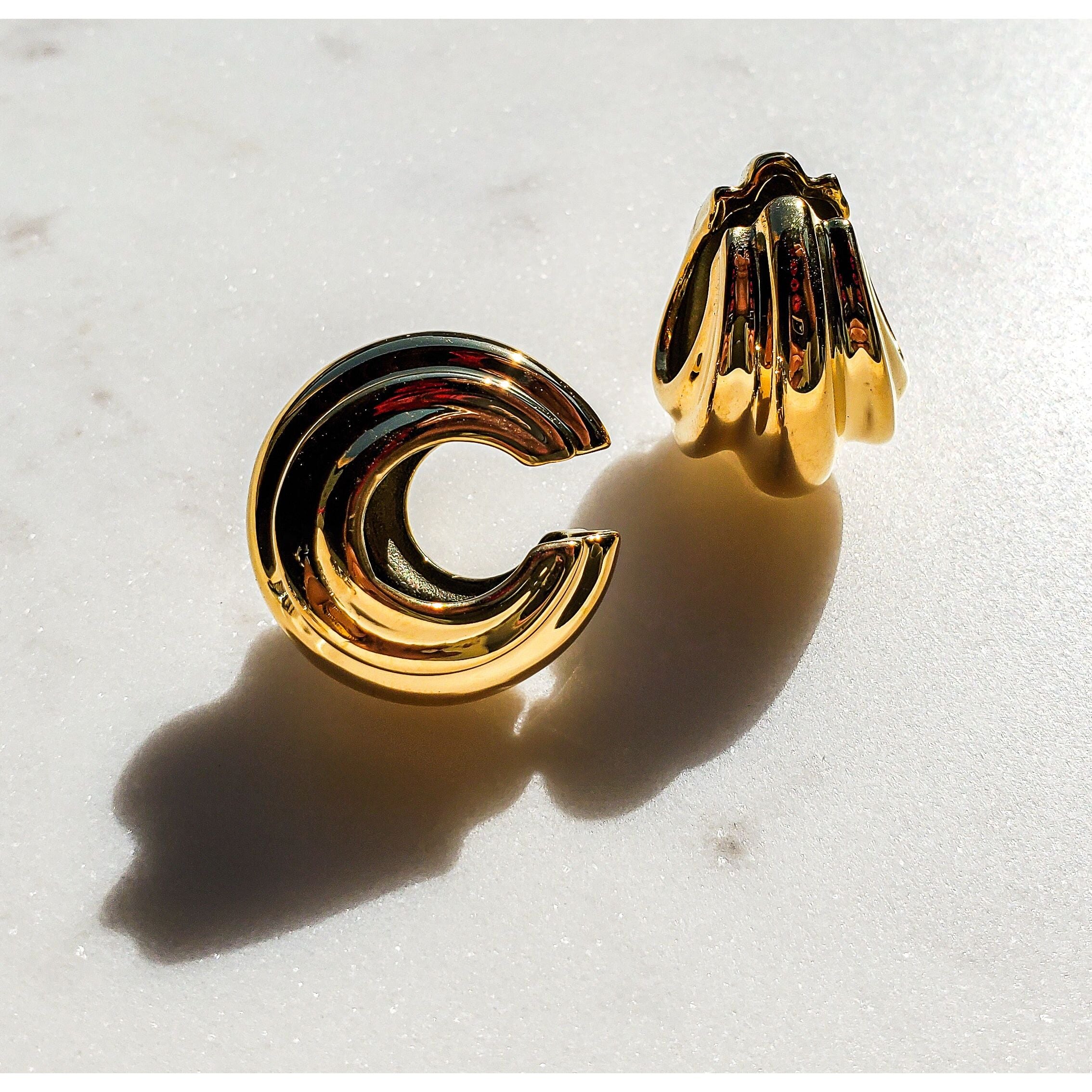 Eloise Geometric C Shaped Ear Cuffs