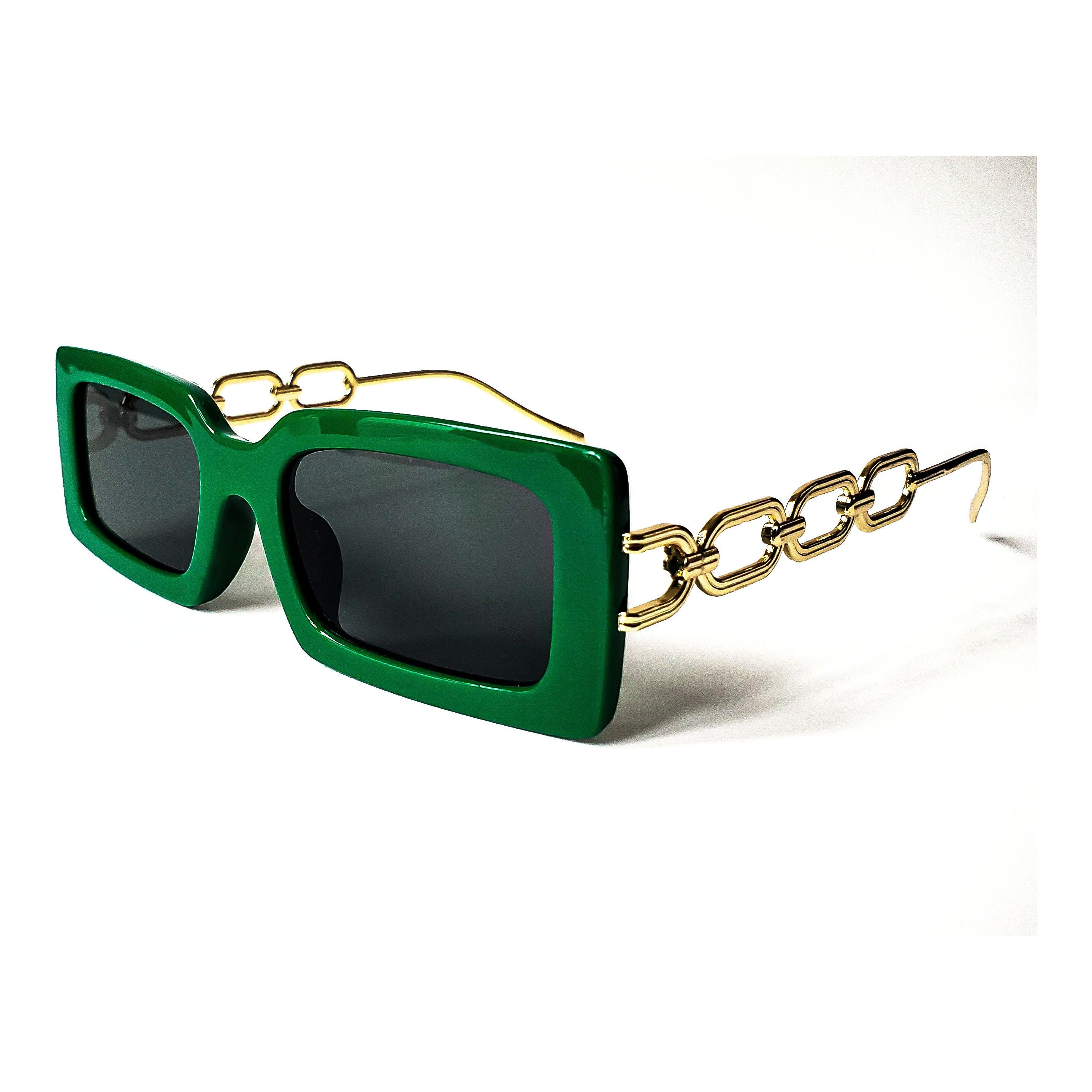 Lori Rectangle Chain Sunglasses