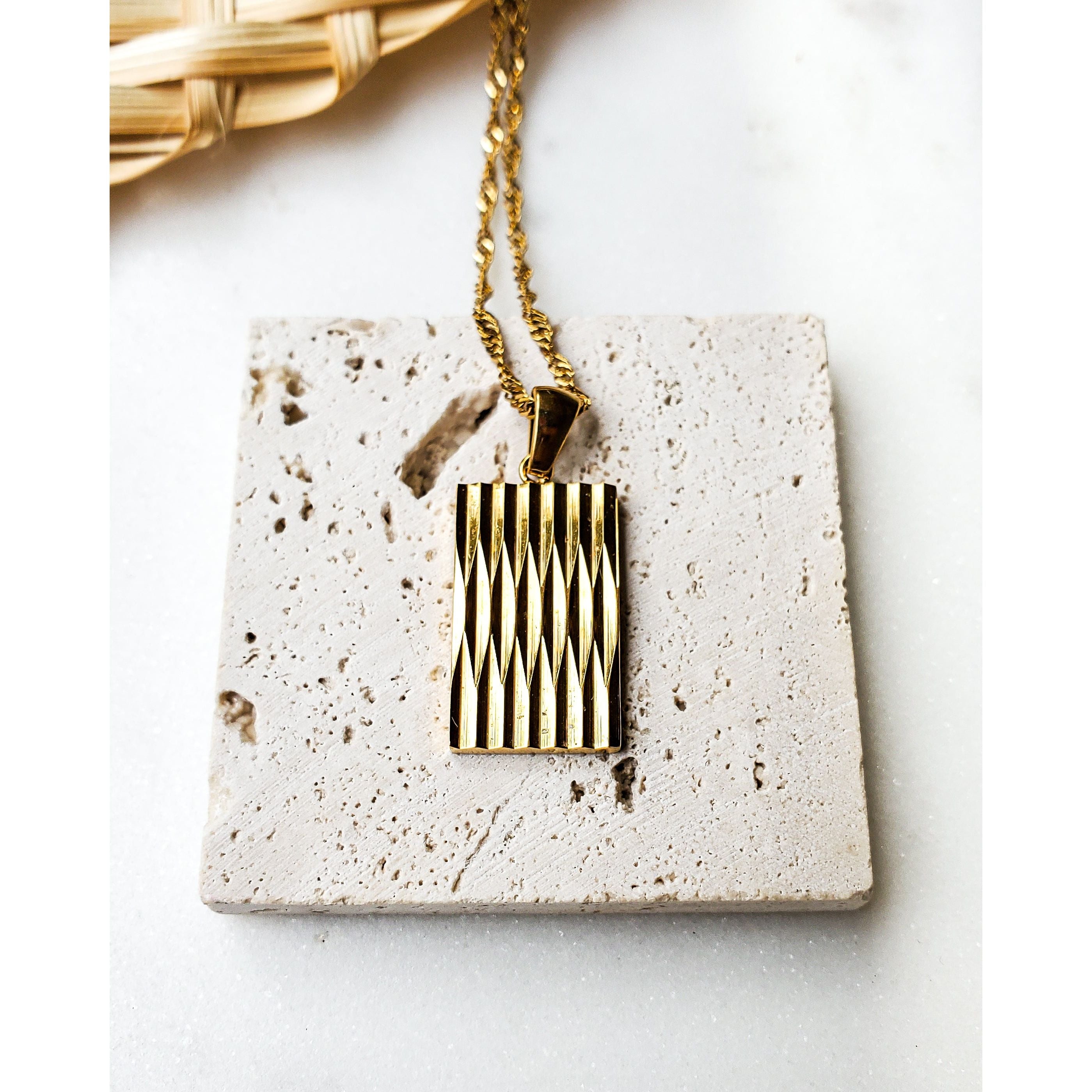 Capri 18K Sun Rays Pendant Necklace