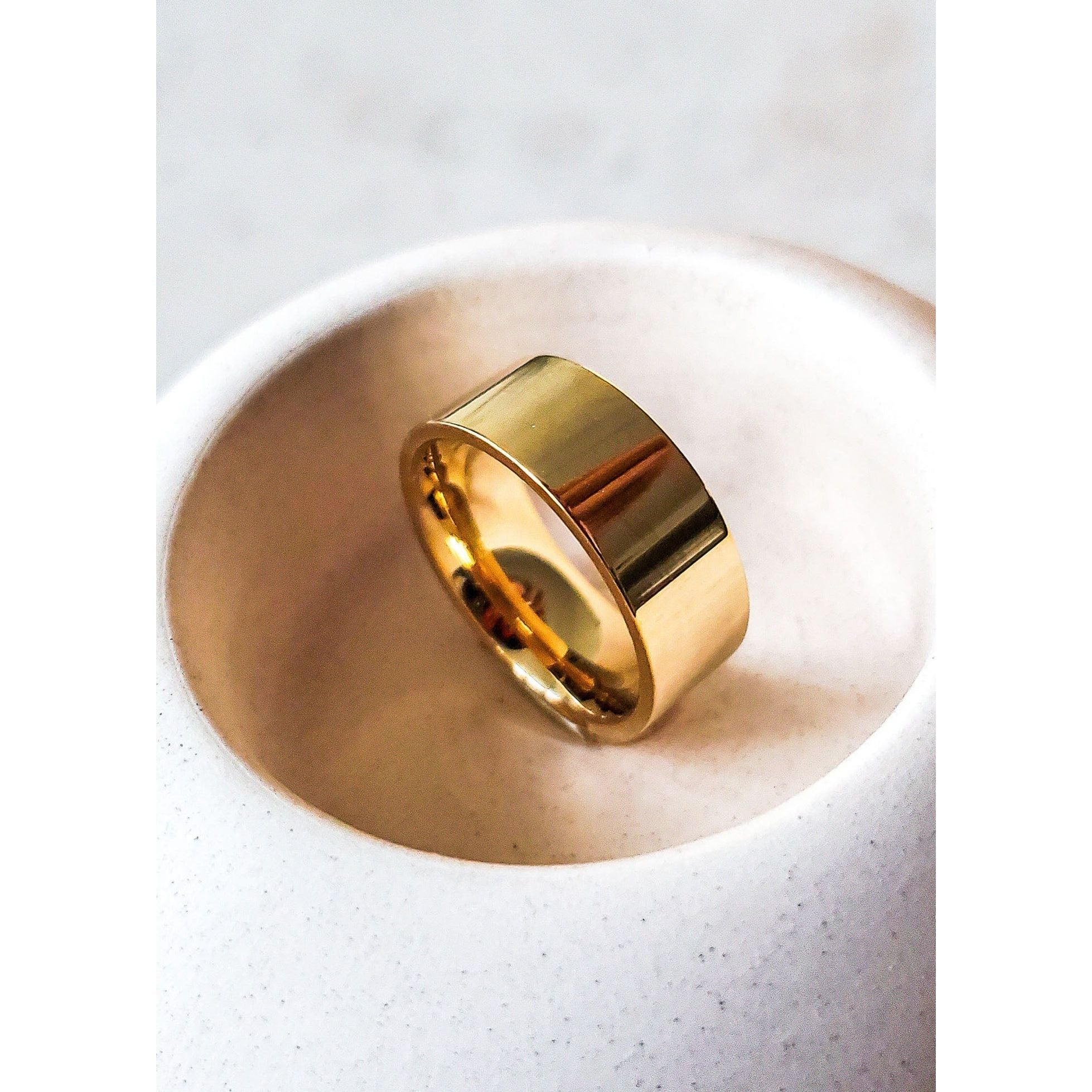 Minimalist 18K Solid Chunky Band Ring