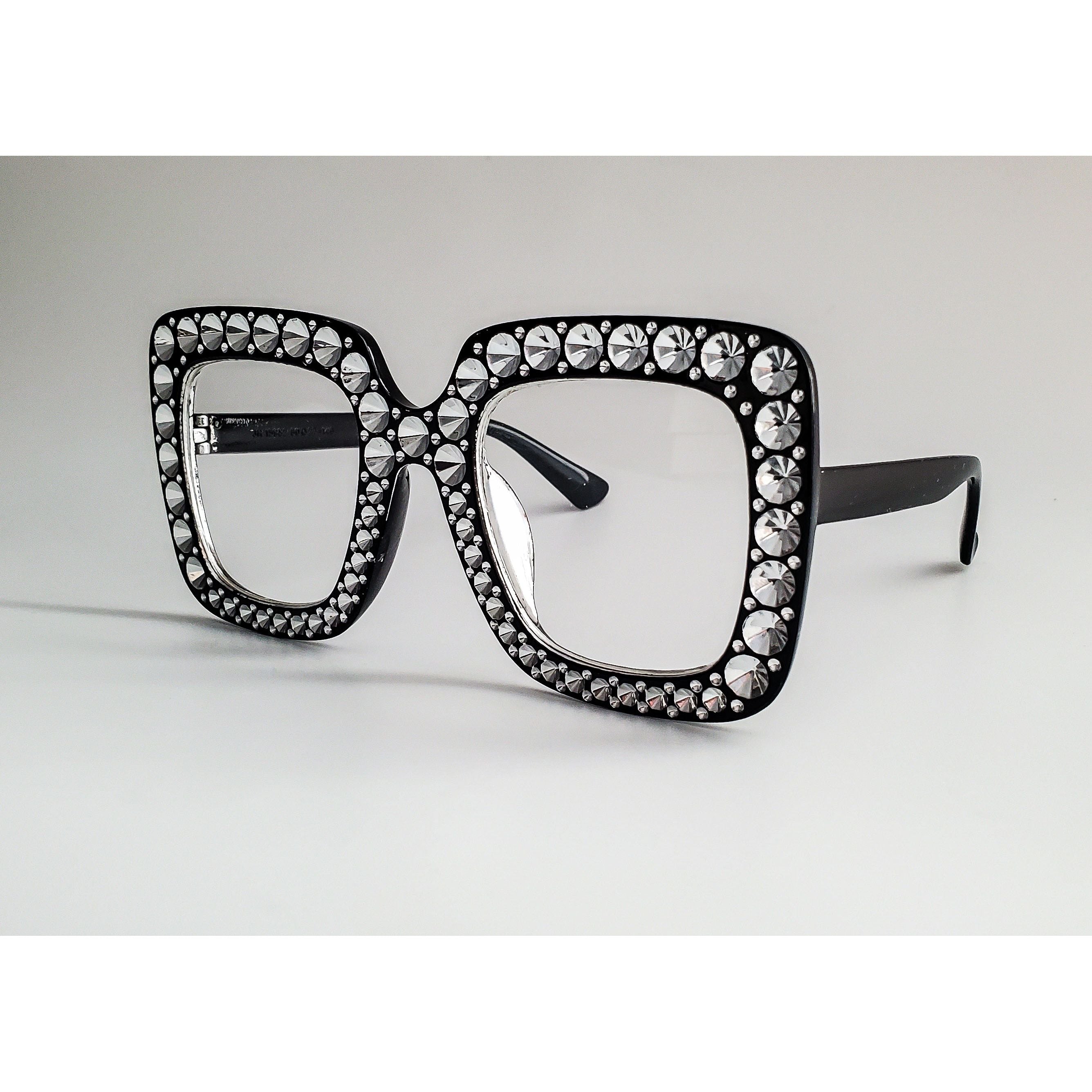 Oversized Rhinestone Sunglasses
