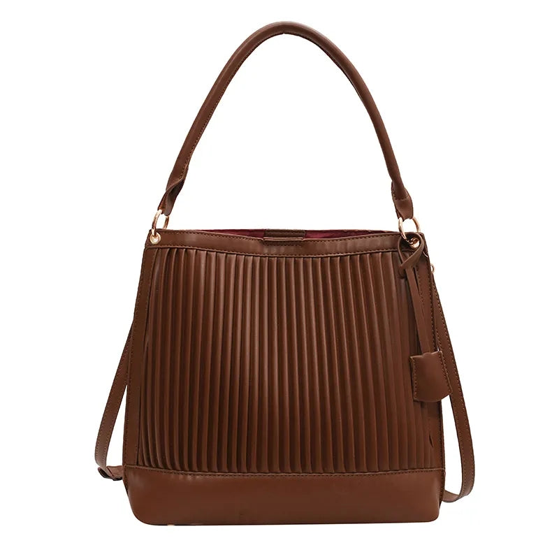 Chelsea Pleated Panel Messenger Handbag