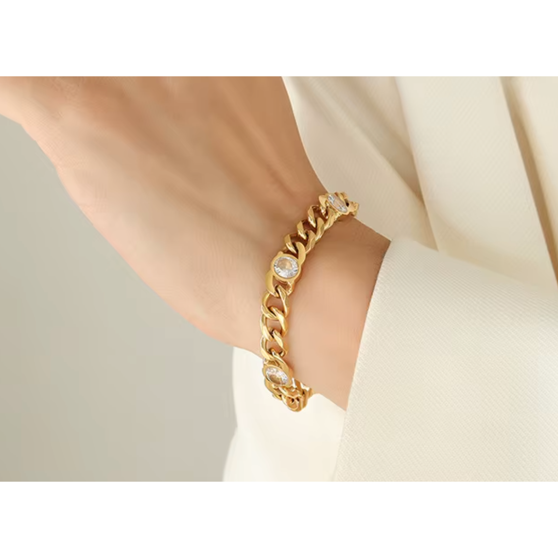 Lita CZ Pave Cuban Link Bracelet