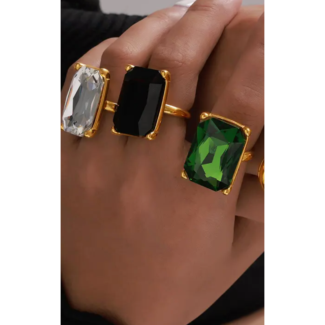 Evie 18K CZ Cocktail Chunky Ring