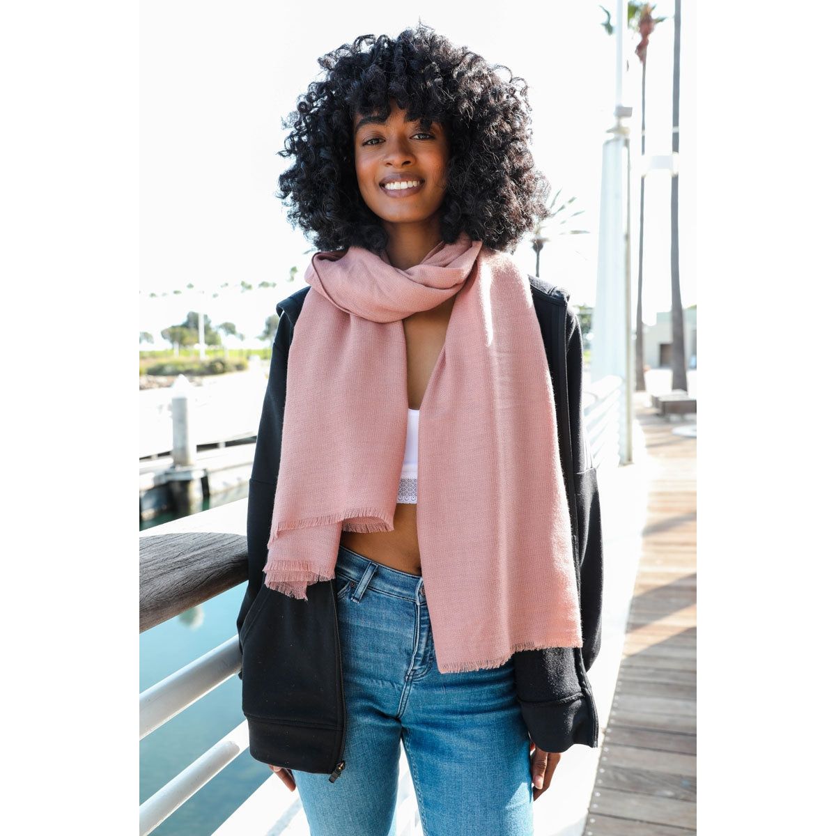 Kiara Frayed Scarf