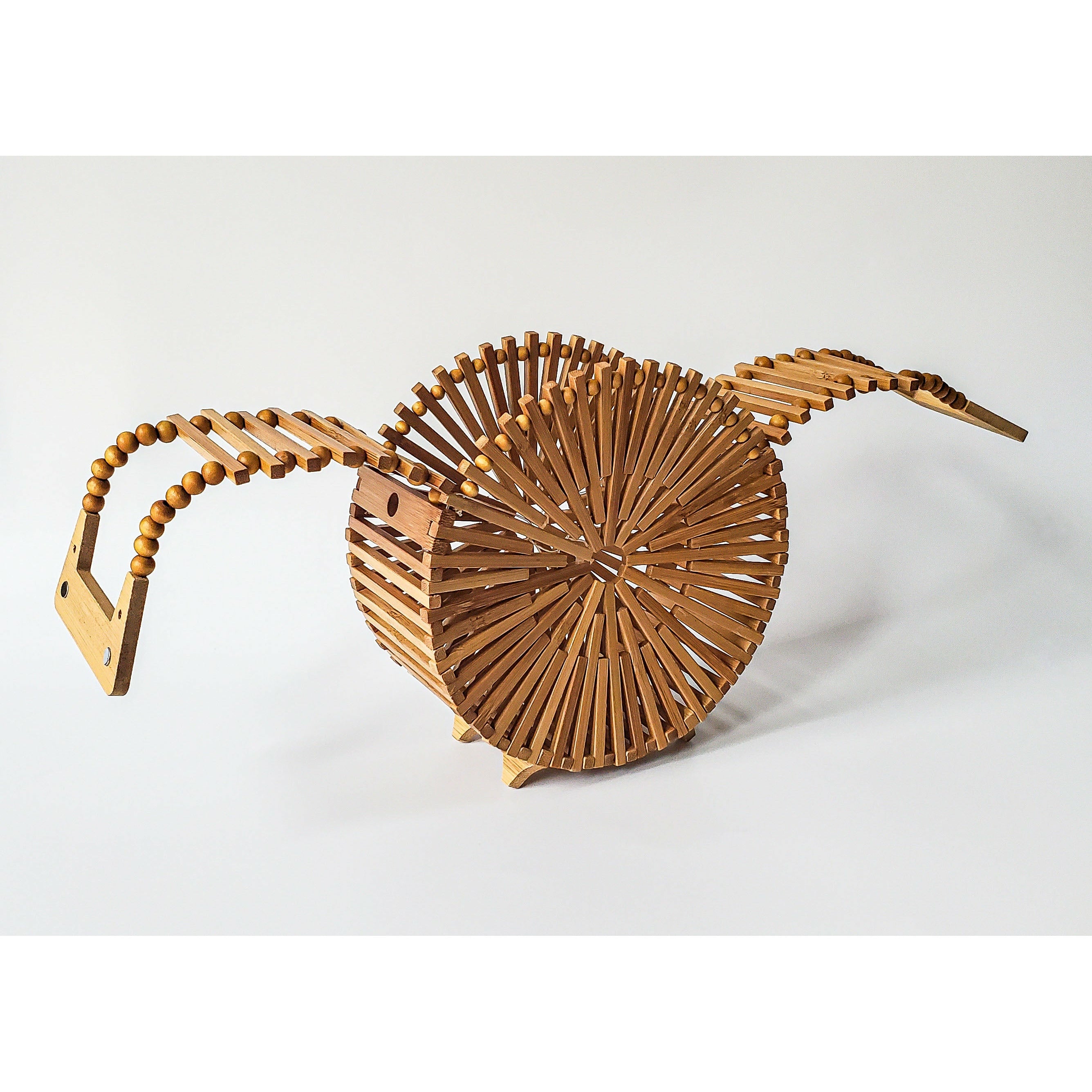 Kiara Circle Bamboo Bead Handbag