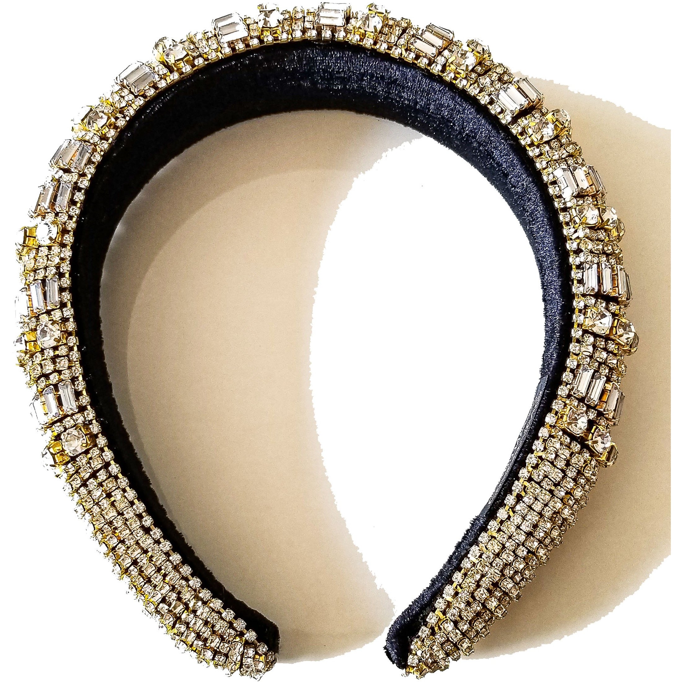 Arsinoe Gold & Clear Rhinestone Headband