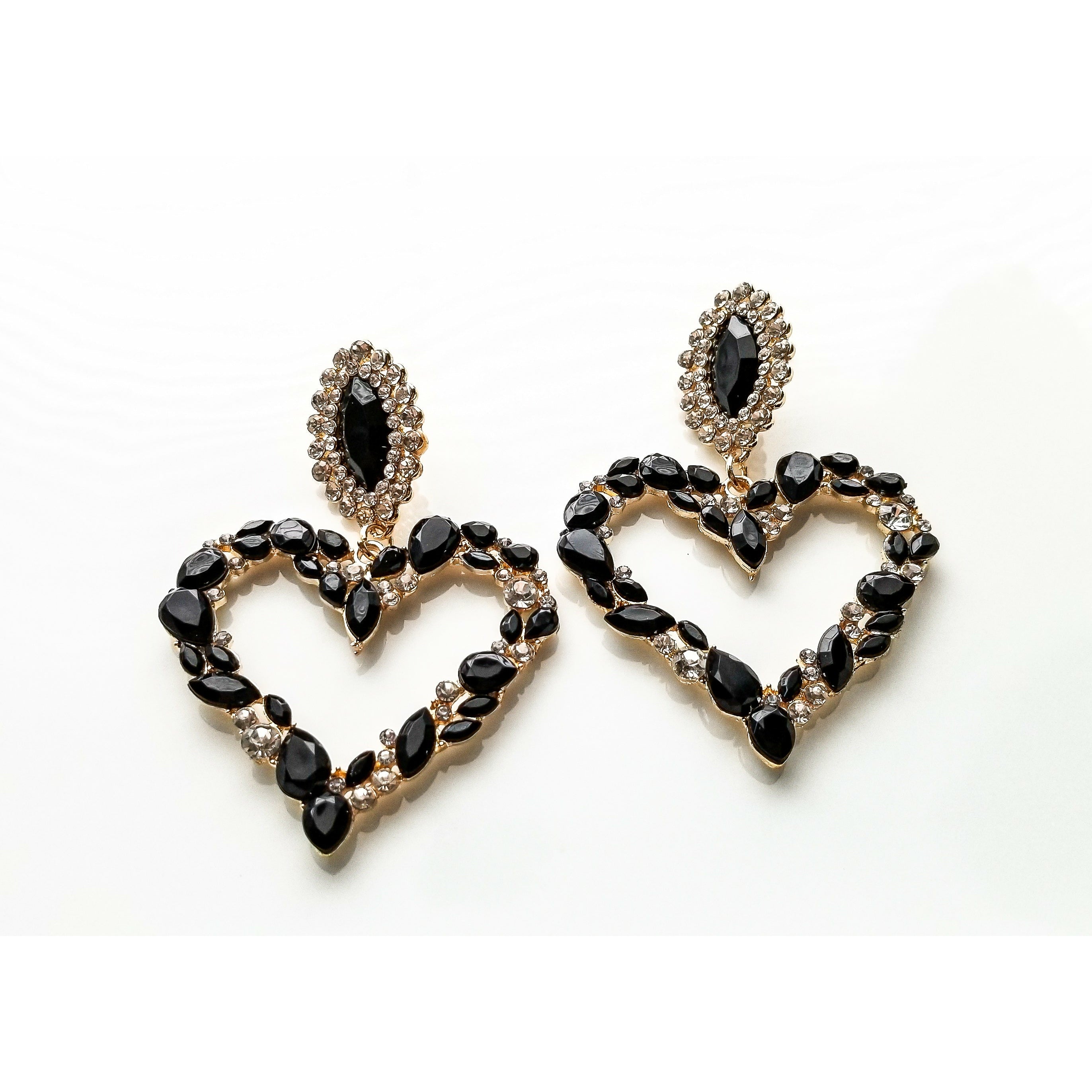Ariana Jeweled Heart Earrings