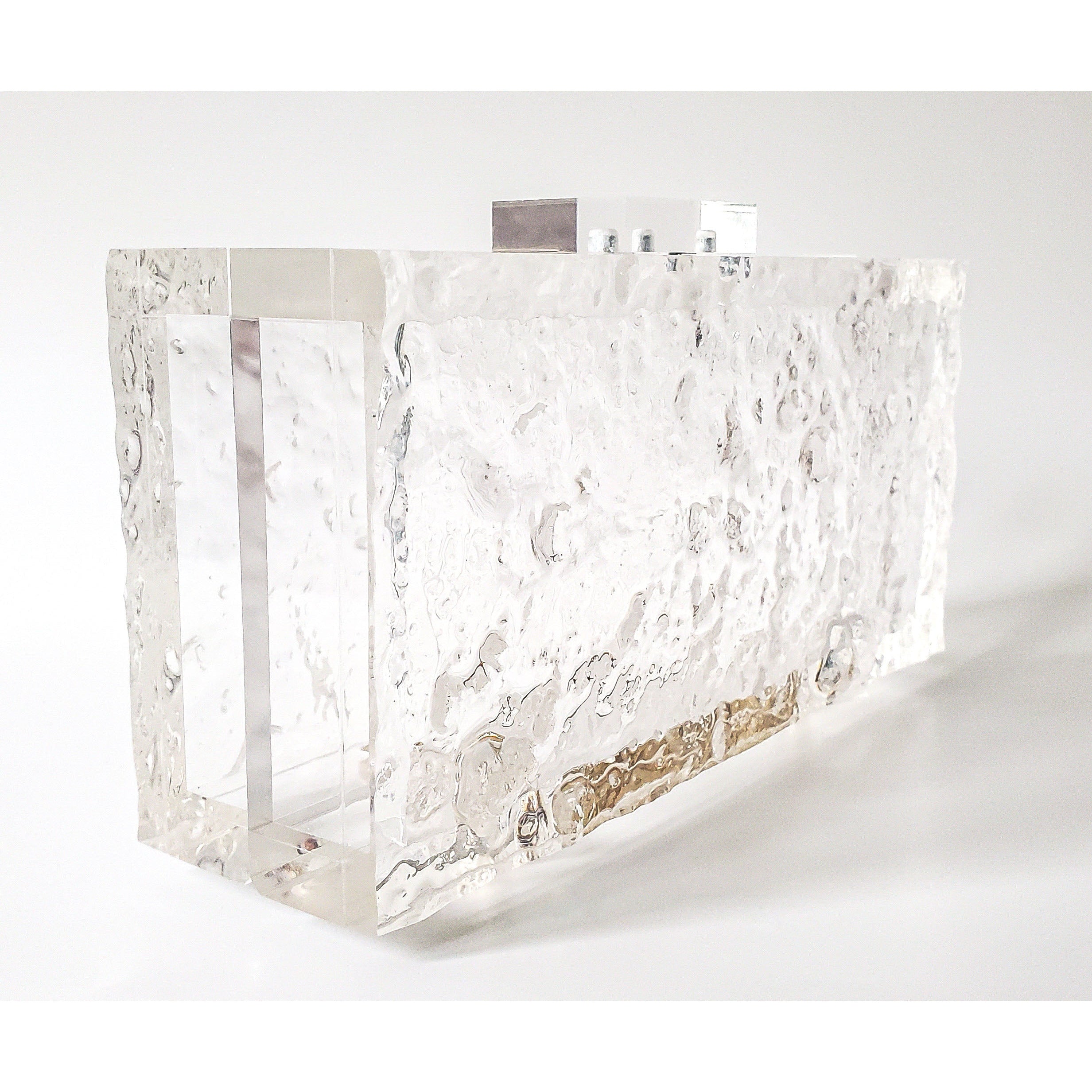 Ice Block Acrylic Hard Case Clutch