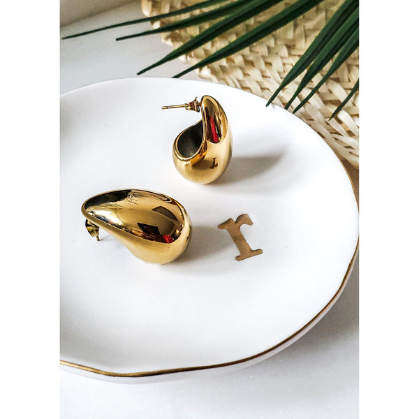 Bianca 18K Liquid Hollow Waterdrop Earrings