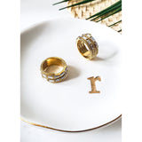 Seline 18K Twist CZ Rope Ring