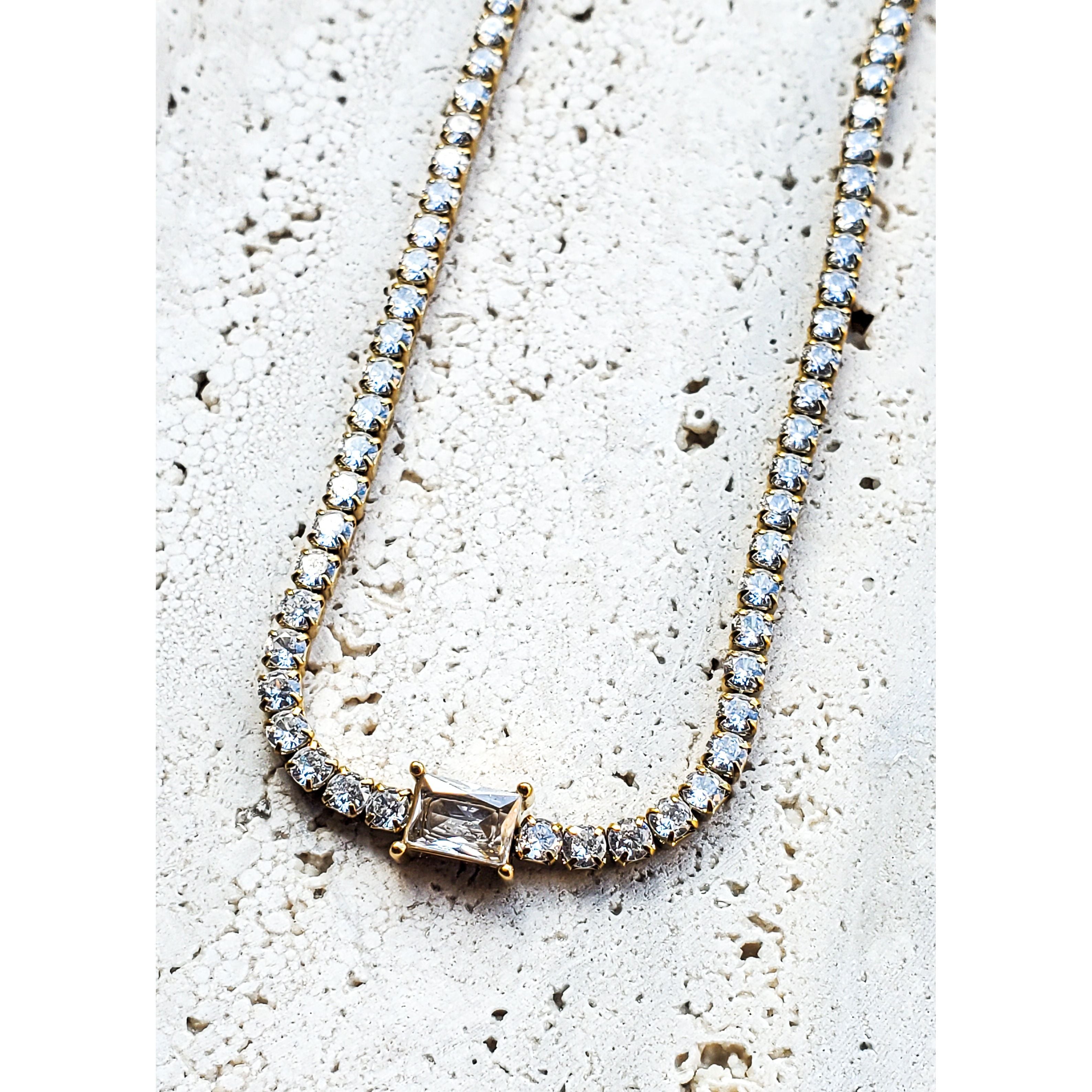 Khloe 18k CZ Chain Necklace