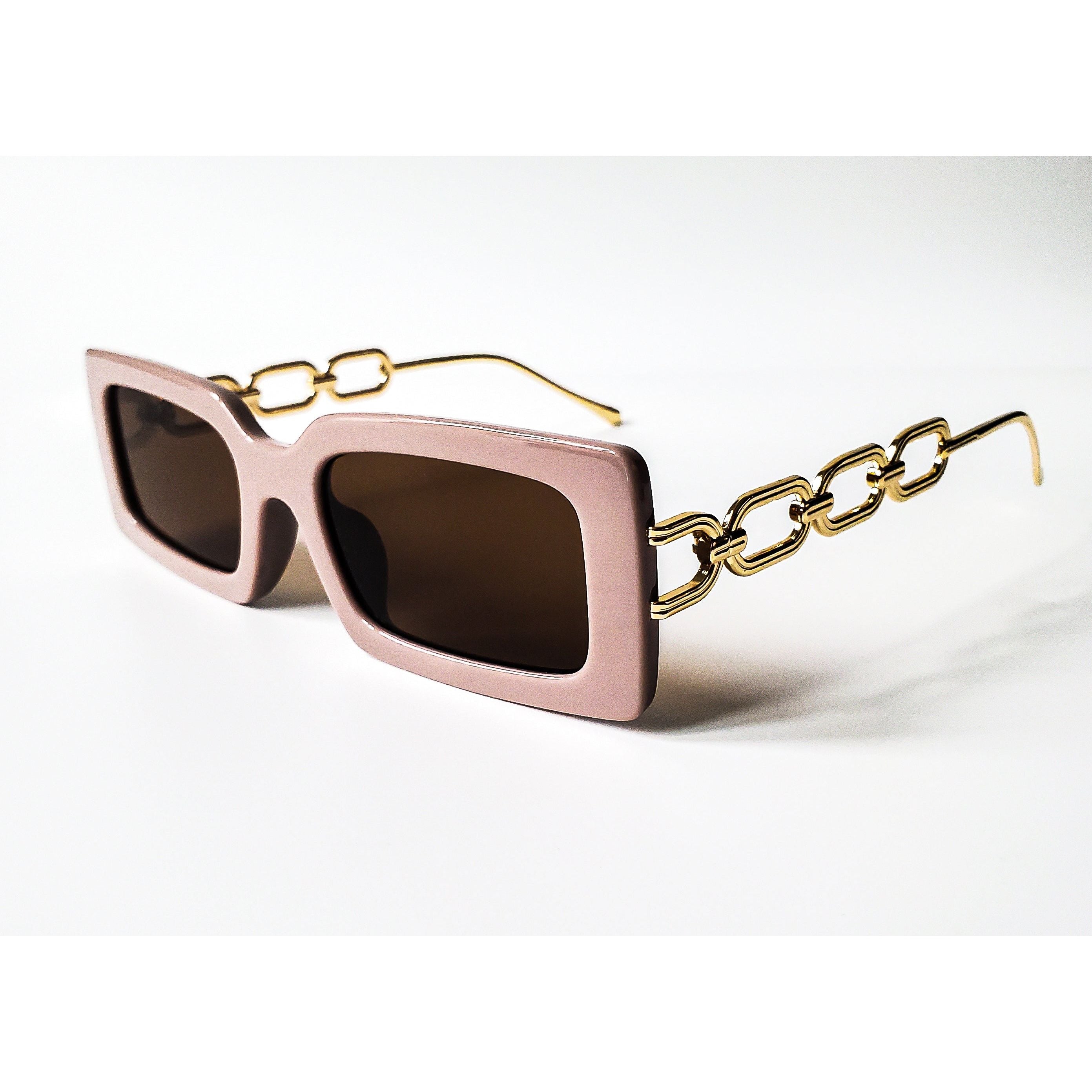 Lori Rectangle Chain Sunglasses