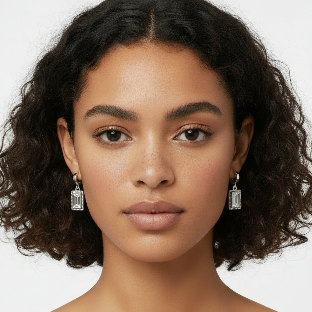 Nadia 18K Drop CZ Earrings