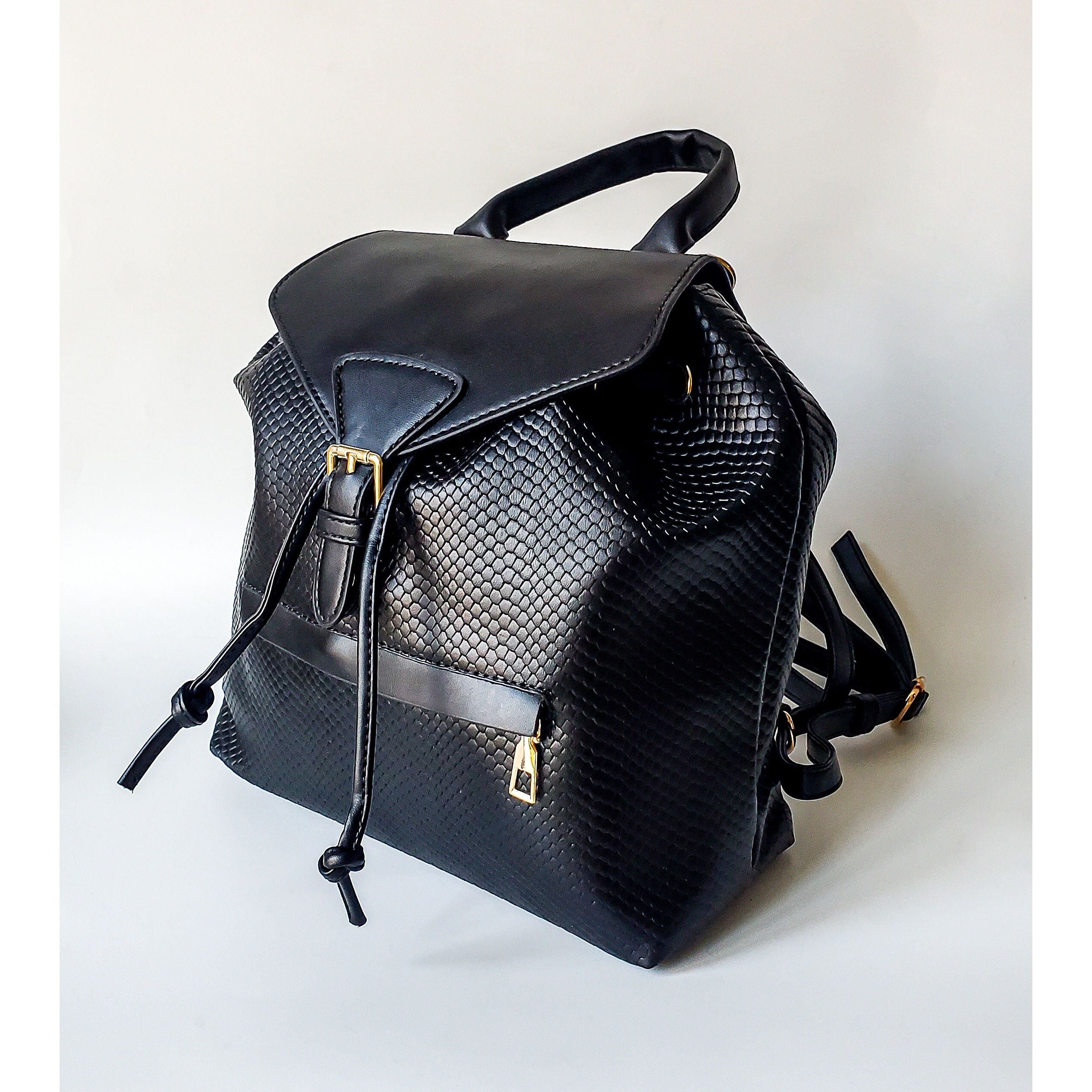 Ciara Faux Snake Backpack