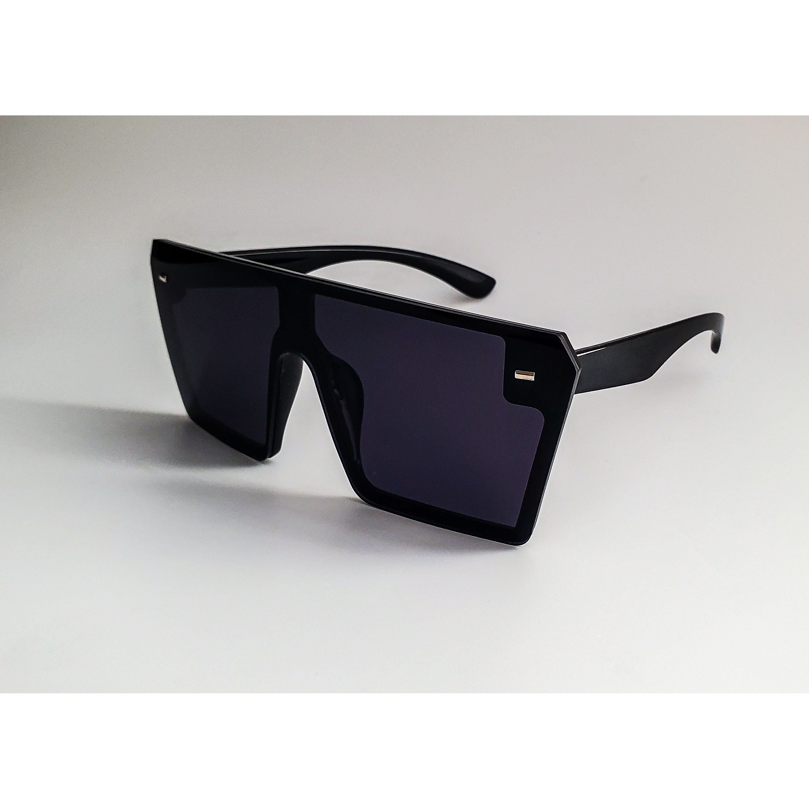 Retro Oversized Square Shield Sunglasses