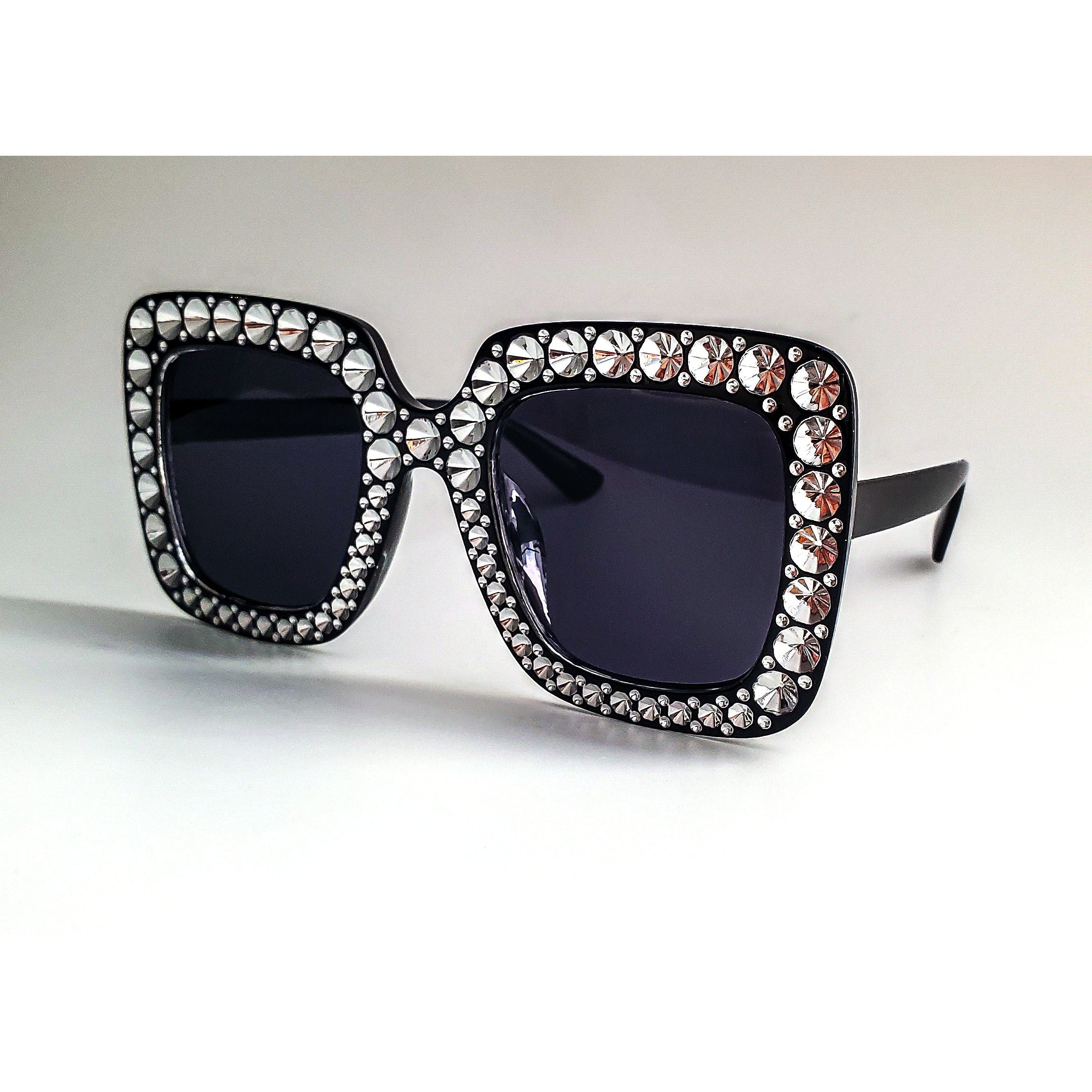 Oversized Rhinestone Sunglasses
