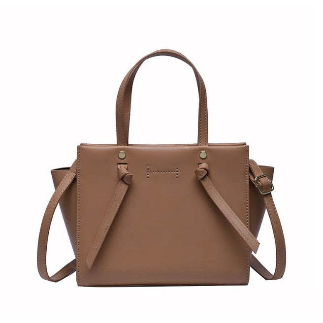 Dahlia Brown Square Crossbody Tote Handbag