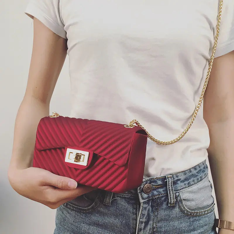 Aubrey Chevron Waterproof Handbag