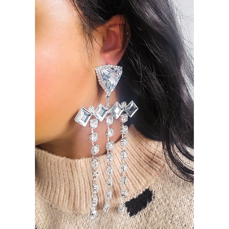 Stella Geometric Tassel Earrings