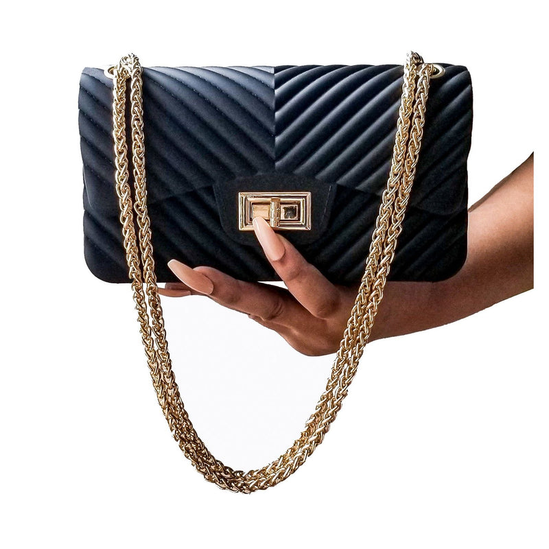 Aubrey Black Waterproof Quilted Handbag