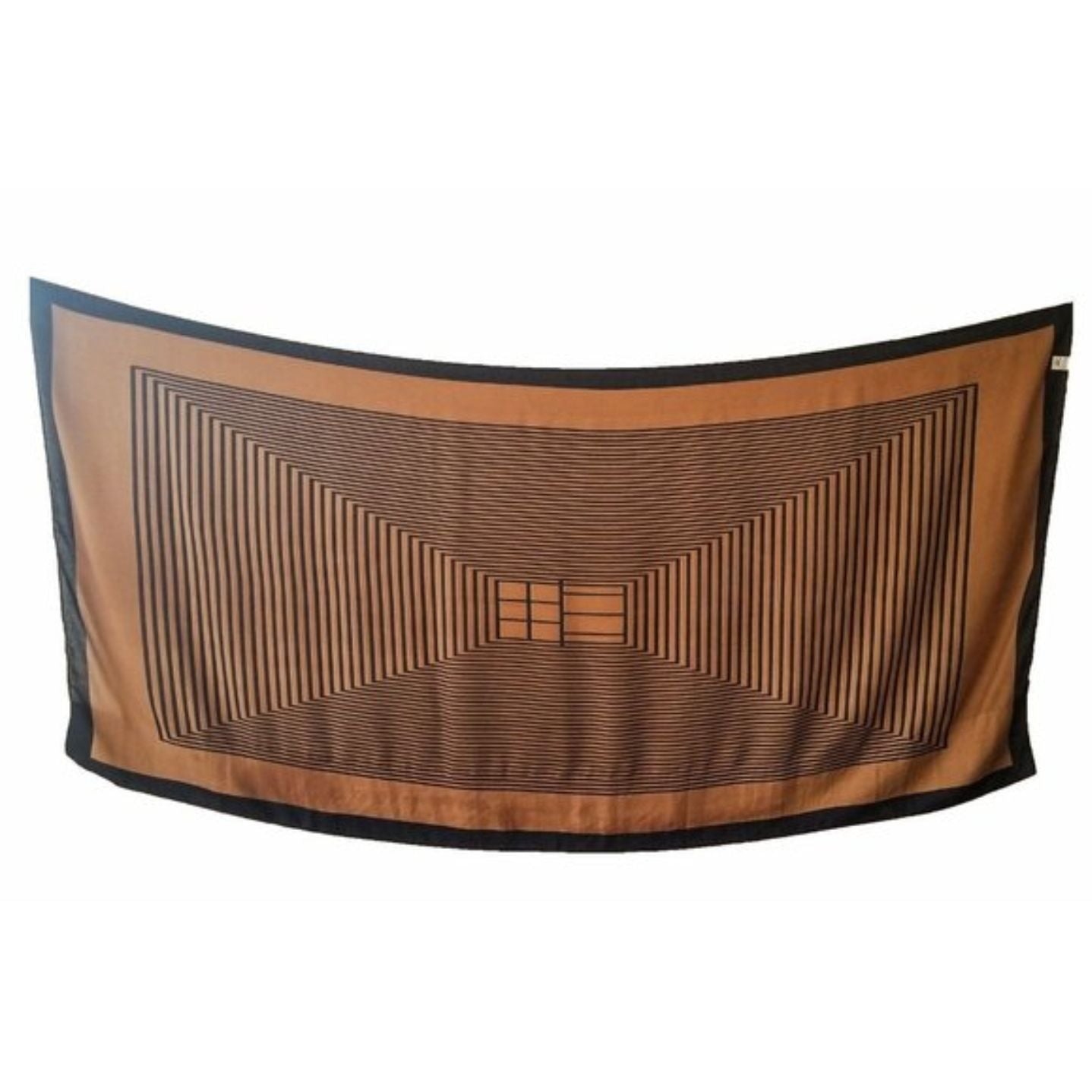 Tokyo Brown Geometric Stripe Scarf