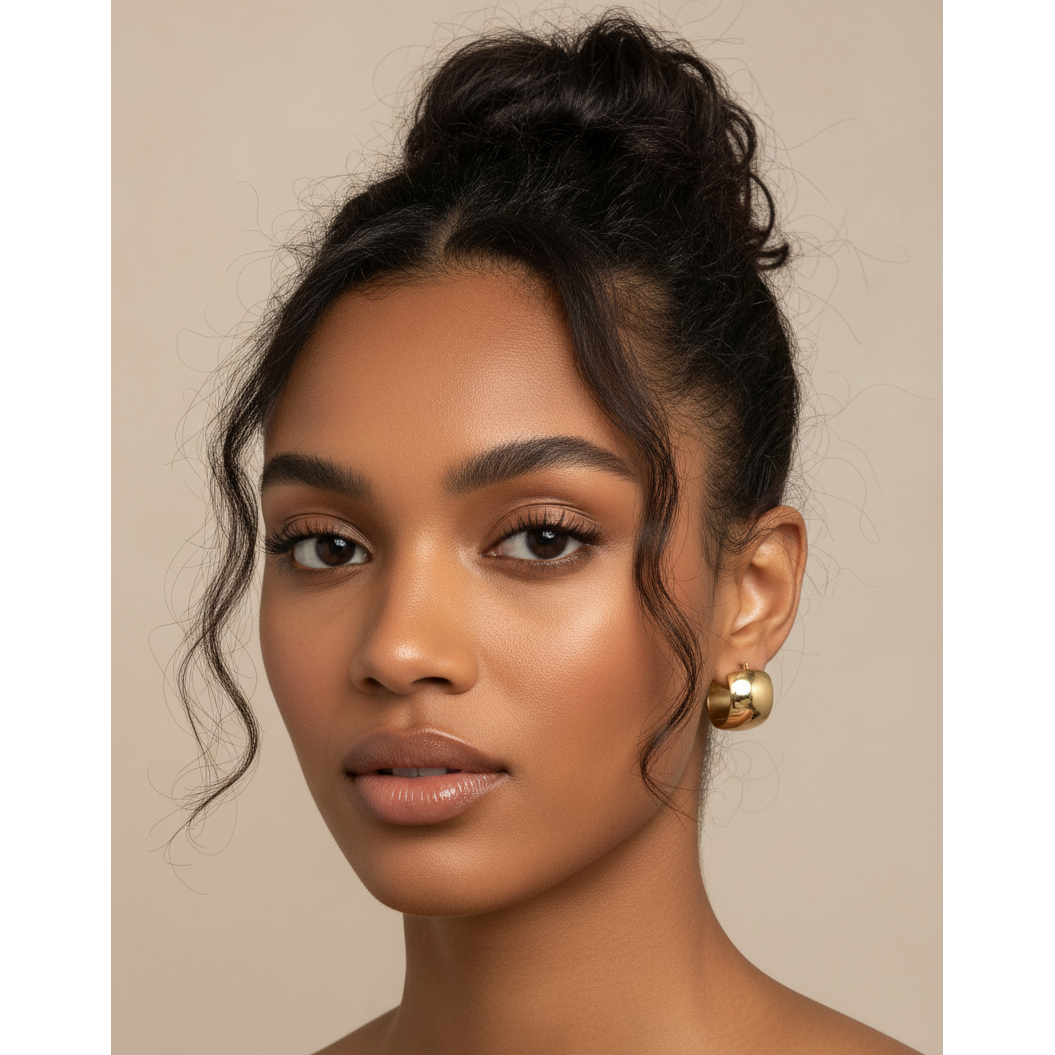 Monaco 18K Chunky Huggie Hoop Earrings