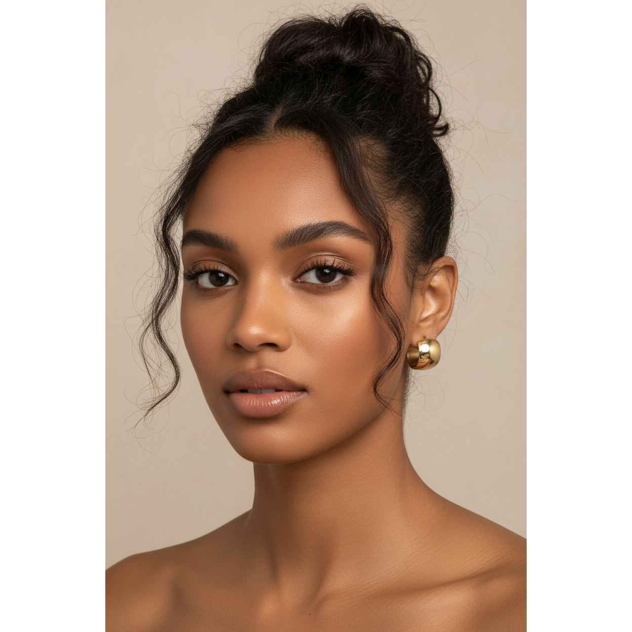 Monaco 18K Chunky Huggie Hoop Earrings