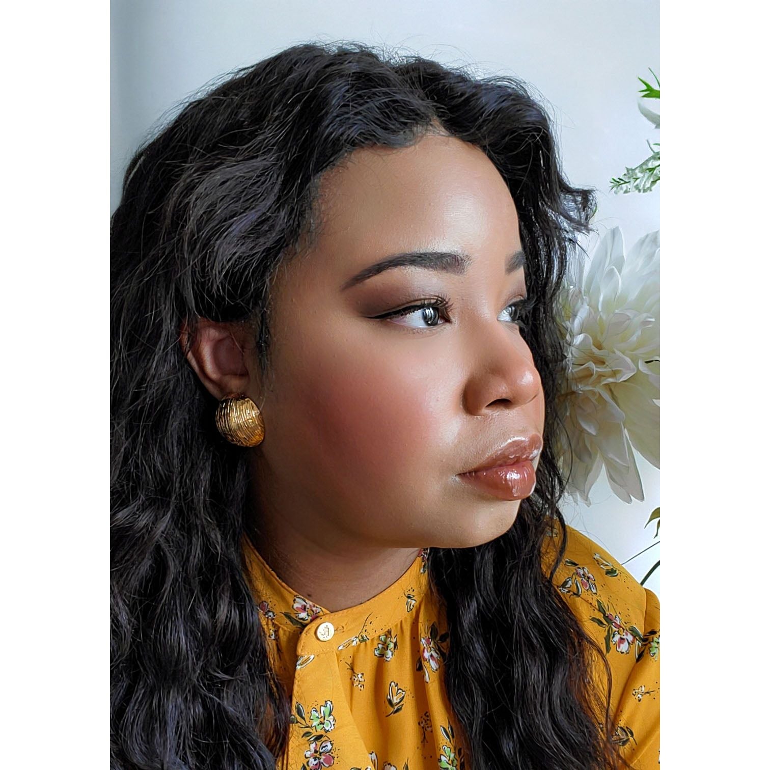 Grace 18K Dome Textured Earrings