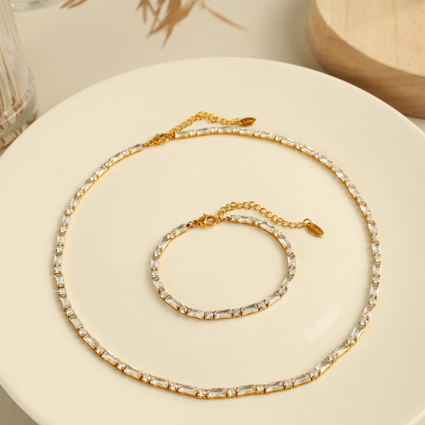 Nicole 18K CZ Tennis Necklace