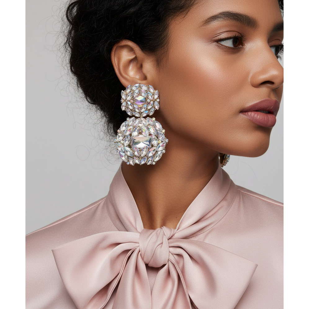 Calypso Rhinestone Drop Earrings