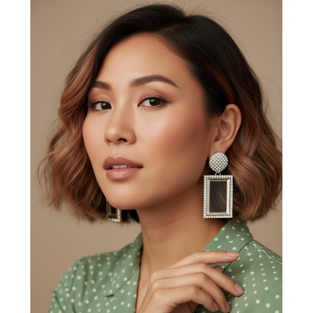 Camille Crystal Rectangle Earrings