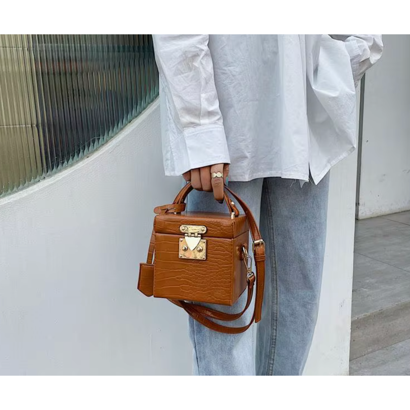 Simone Square Box Crossbody Handbag