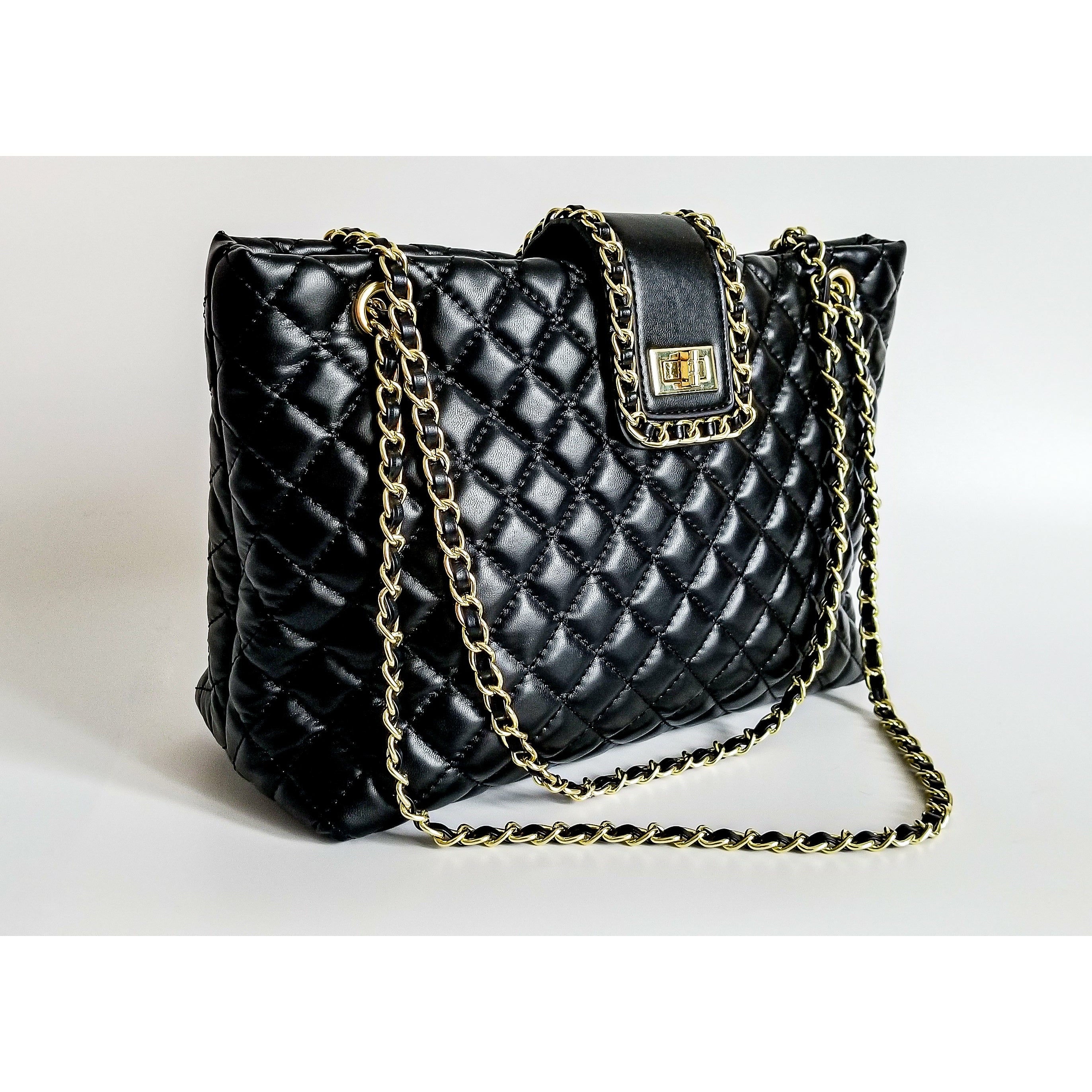 Stephanie Quilted Tote Shoulder Bag