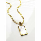 Pearl Shell 14K Gold Pendant Necklace