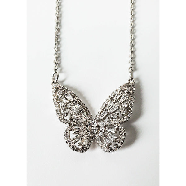 Nova Silver Butterfly Necklace
