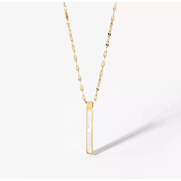 Ivy 18K Stainless Steel Bar Necklace