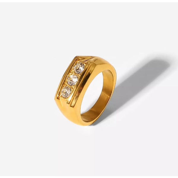 Cara 18k Gold CZ Pave Ring