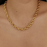 Zoie 18K Gold 8mm Rope Chain Necklace