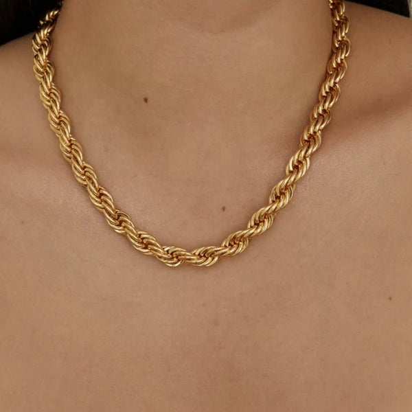 Zoie 18K Gold 8mm Rope Chain Necklace